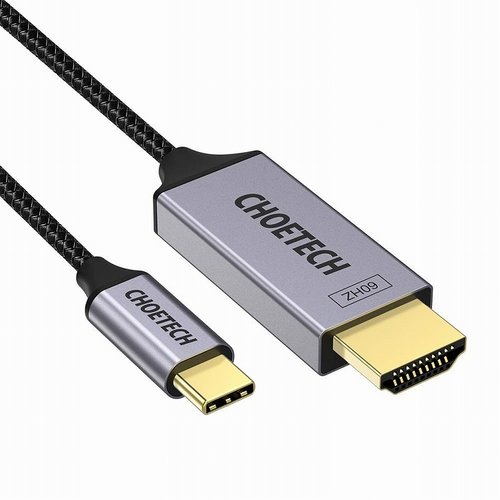 Choetech Câble Choetech USB-C vers HDMI 2.0 4K @ 60Hz 3840x2160 - 1,8M - Noir / gris