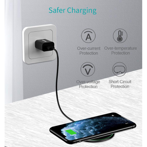 Choetech wireless charger - 15W Fast Charge - Black