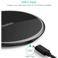 Choetech wireless charger - 15W Fast Charge - Black