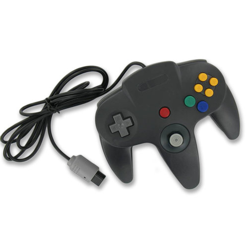 Controller für N64 Schwarz verkabelt