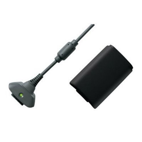 Play & Charge Set with Battery for XBOX 360 in Black