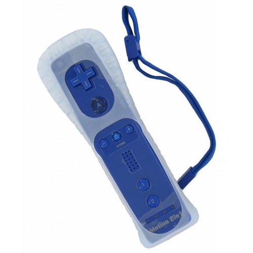 Remote control for the Wii and Wii U with Motion + in Blue