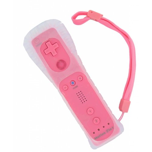 Télécommande pour Wii et Wii U avec Motion + en rose