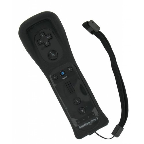 Afstandsbediening voor de Wii en Wii U met Motion+ in het Zwart