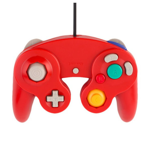 Controller Wired for the GameCube and Wii in Red