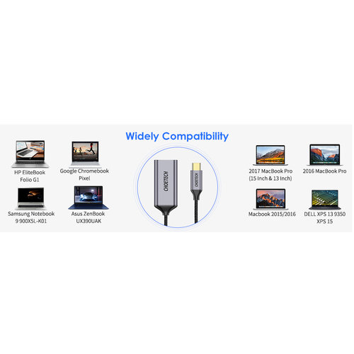 Choetech Aluminum USB-C to DP adapter - Coax - 4Kx2K @ 60Hz - DP Alt Mode