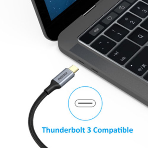 Choetech Adaptateur USB-C vers HDMI en aluminium - 4K @ 60Hz - Gris ciel