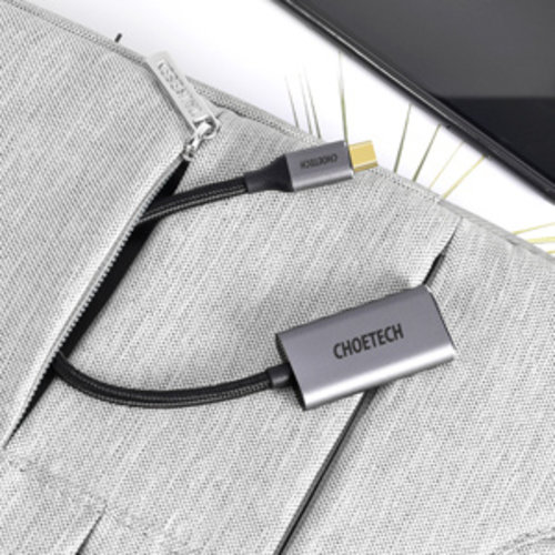 Choetech Aluminum USB-C to HDMI adapter - 4K @ 60Hz - Sky Gray