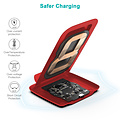 Choetech Support de charge sans fil Qi pour smartphones - 2 bobines - 10W - Rouge