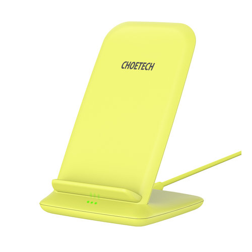 Choetech Wireless Qi Charging Holder for Smartphones - 2 Coils - 10W - Yellow