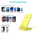 Choetech Support de charge sans fil Qi pour smartphones - 2 bobines - 10W - Jaune