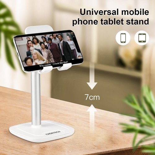 Choetech Tiltable smartphone or tablet holder with aluminum alloy - up to 10 inch - white