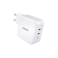 Dual USB-C GaN power adapter - Power Delivery 100W