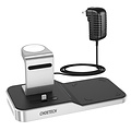 Choetech Station de charge 4 en 1 pour Apple Watch / AirPods / Smartphone - certifiée MFi et Qi - sortie USB-A supplémentaire - 10W