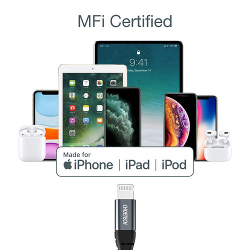 Choetech USB-C to Lightning cable - MFI - 1.2 meters