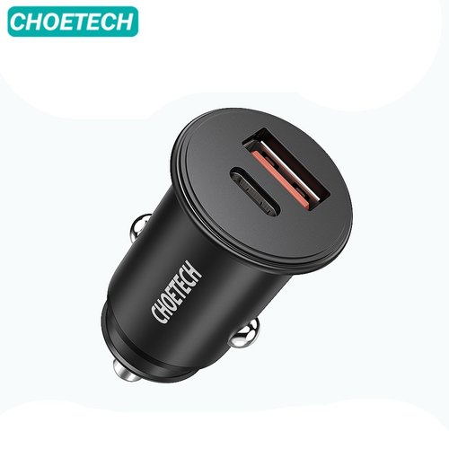 Choetech Chargeur de voiture USB avec alimentation USB-C 30 W