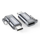 Choetech Micro USB to USB-C adapter keychain - gray