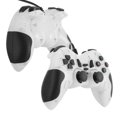 Dolphix Manette de jeu USB avec fil - pour PC - blanc