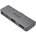 Choetech Connexion d'un concentrateur USB-C 4 en 1 à USB-C PD, USB-A, HDMI et prise audio 3,5 mm - gris ciel