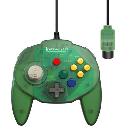 retro-bit Tribute Controller pour Nintendo 64 - filaire - Forest Green