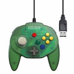Manette Nintendo 64 Tribute avec connexion USB - Vert