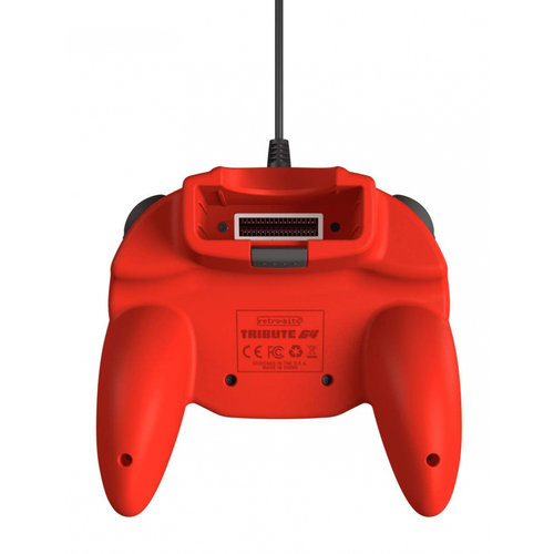 retro-bit Nintendo 64 Tribute Controller with USB connection for PC - Red