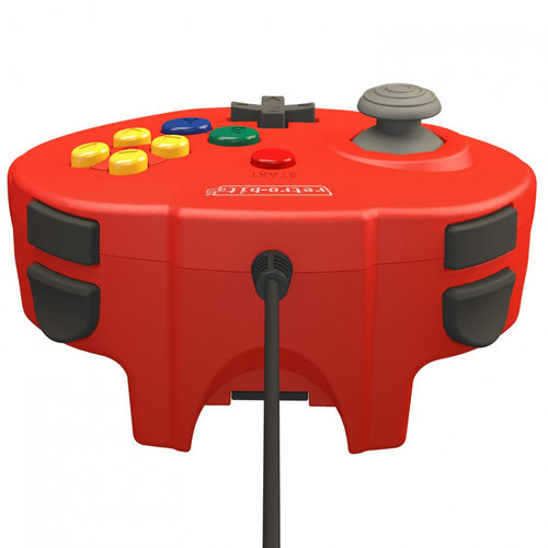 retro-bit Nintendo 64 Tribute Controller avec connexion USB pour PC - Rouge