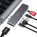 Choetech Connexion du concentrateur USB-C 7 en 1 au Thunderbolt 3 USB-C PD, USB 3.0, 4K HDMI et lecteur de carte