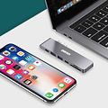 Choetech Connecting USB-C 7-in-1 hub to Thunderbolt 3 USB-C PD, USB 3.0, 4K HDMI and card reader