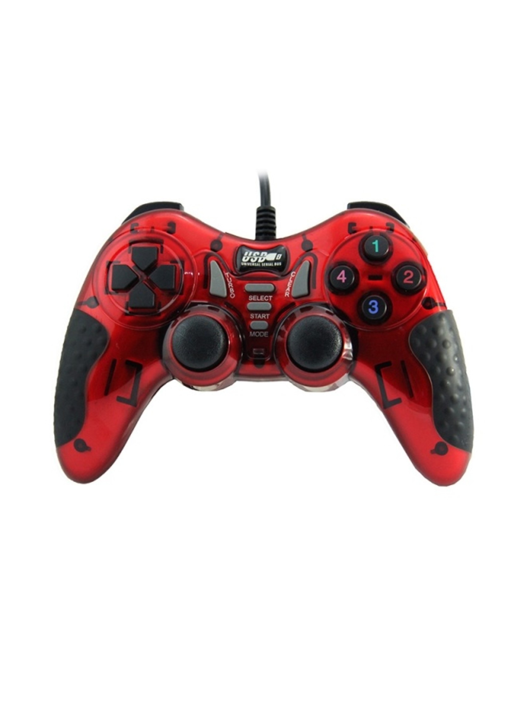 Dolphix USB wired game controller - for PC - red