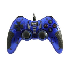 Manette de jeu USB avec fil - bleu