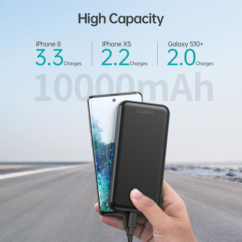 Choetech Power bank 10,000mAh with Quick Charge 3.0 and PD3.0 - 18W