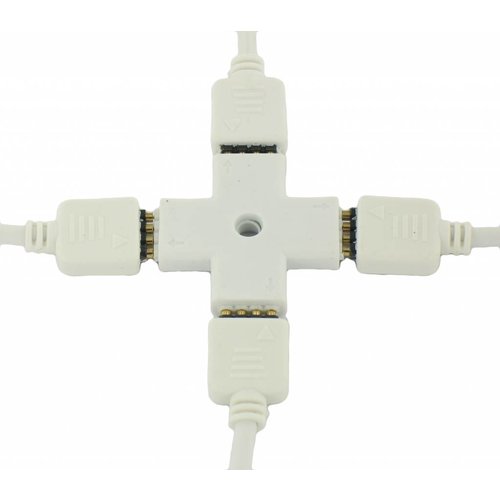 Spliter Connector voor RGB LED Strips 4 hoeken