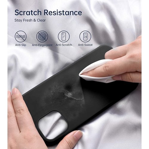 Choetech MagSafe iPhone 12/12 Pro Hülle mit integriertem Magnetring - Silikon - Schwarz