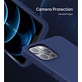 Choetech Coque iPhone 12/12 Pro MagSafe avec anneau magnétique intégré - silicone - bleu