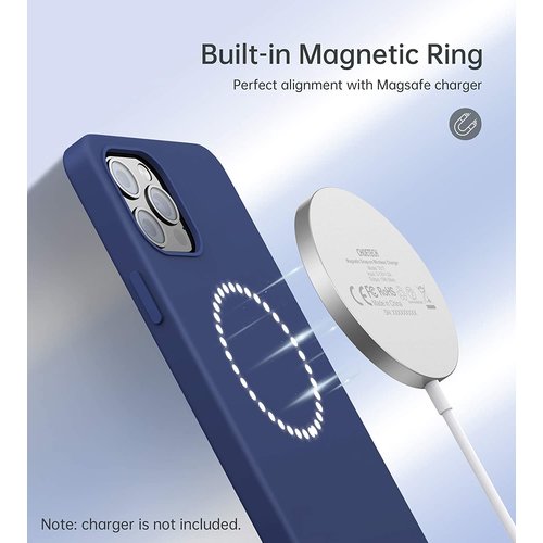 Choetech MagSafe iPhone 12/12 Pro Hülle mit integriertem Magnetring – Silikon – Blau