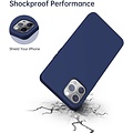 Choetech MagSafe iPhone 12/12 Pro hoesje met ingebouwde magneetring - siliconen – blauw