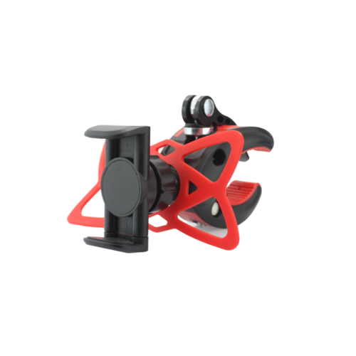 Phone holder for bicycle - suitable from 50 to 80mm - red