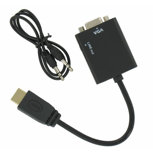 Câble convertisseur HDMI vers VGA + audio