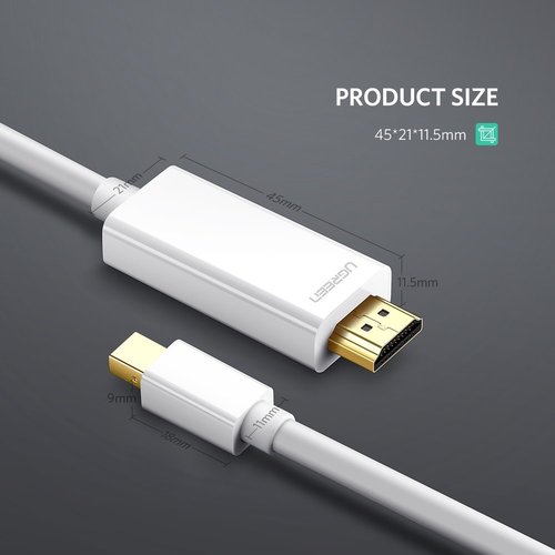 UGREEN Mini DP to HDMI cable - 1080P - 2 meters