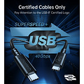 USB 4.0 Gen 3 Kabel - USB-C (männlich-männlich) - 40Gbps - 100W - 20V-5A
