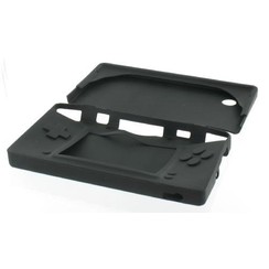 Etui en silicone pour DSi, noir, boutons recouverts