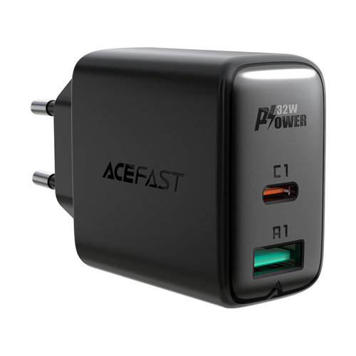 ACEFAST Power Adapter USB-A and USB-C Power Delivery 3.0 - Quick Charge 3.0 - Fast Charge - 32W