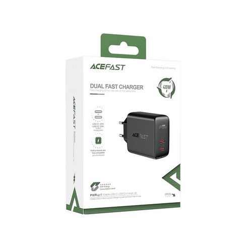 ACEFAST Adaptateur secteur USB-A et USB-C Power Delivery 3.0 - Quick Charge 3.0 - Fast Charge - 32W