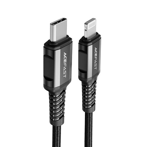ACEFAST Câble de charge USB-C vers Lightning - 3A - Charge rapide 30W - Certifié MFI -1,2M