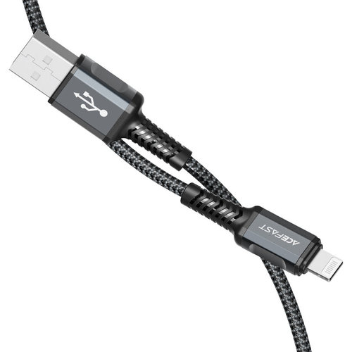 ACEFAST USB-A-auf-Lightning-Ladekabel - MFI-zertifiziert - 2,4 A Schnellladung - 1,2 Meter