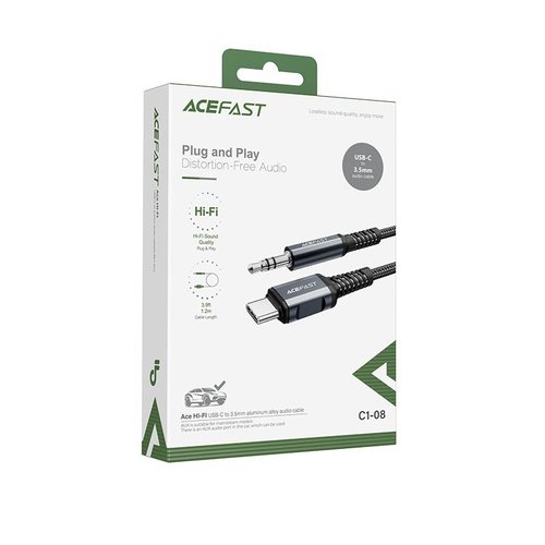 ACEFAST USB-C-Stecker auf 3,5-mm-Audiostecker-Kabel - Unterstützt Hi-Fi - 1,2 m