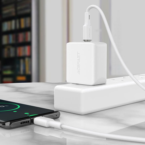 ACEFAST Câble de charge USB-C vers USB-C - 60W (20V/3A) - 1,2 M - Blanc