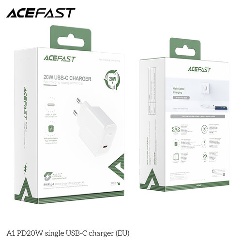 ACEFAST USB-C Power Adapter with Power Delivery 3.0 - 20W