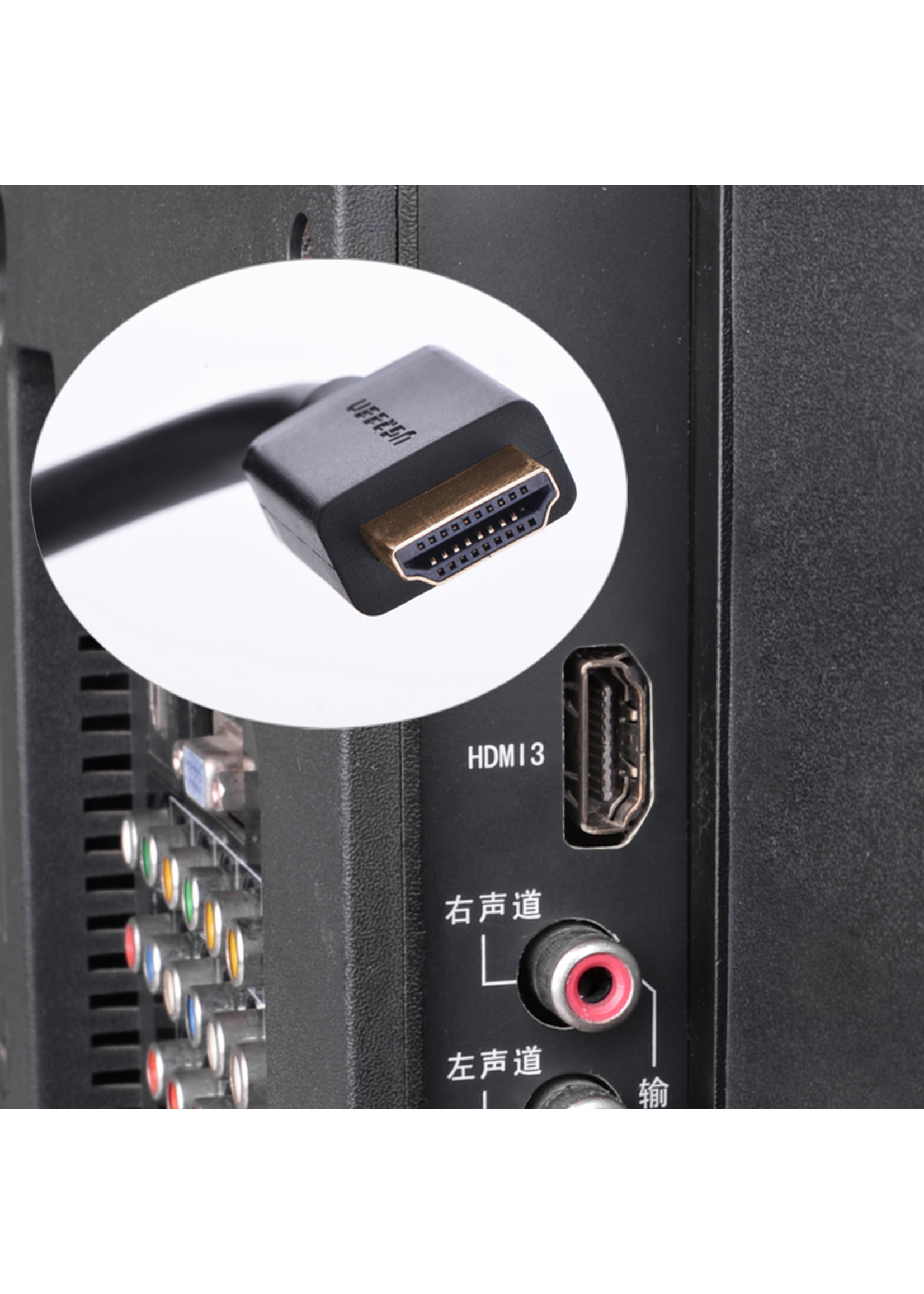 UGREEN HDMI 2.0 cable - 4K @60 Hz - Ethernet support - 3D - 1 meter
